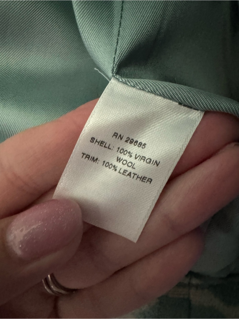 Pendleton Light Blue Jacket with Brown Leather Label - Picture 4 of 7